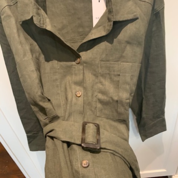 Military Style Linen Jacket - Picture 3 of 4